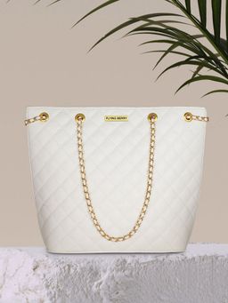 FLYING BERRY - Womens White Hand Bag
